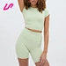 short sleeve crop workout top
